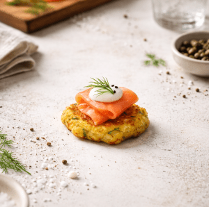 Complete Catering Co sweetcorn canape editorial photo