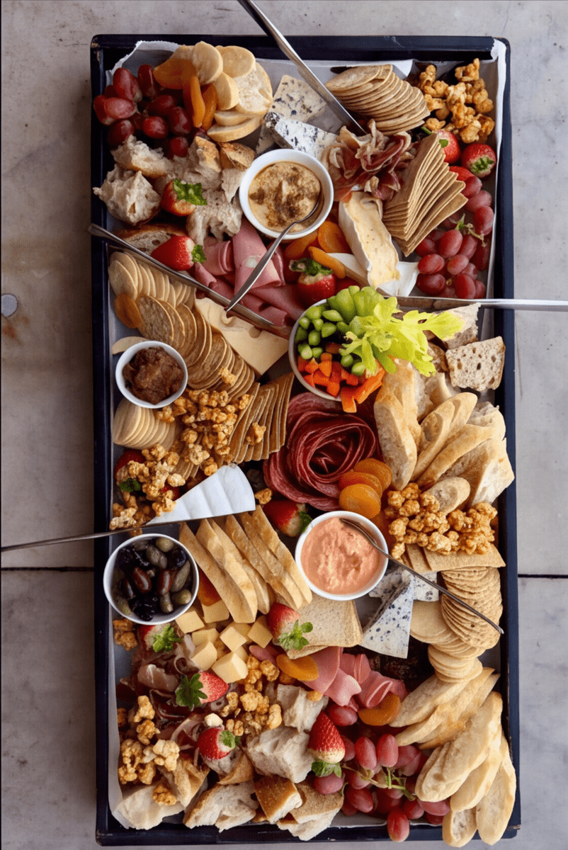 A colourful selection of savoury bites for grazing.